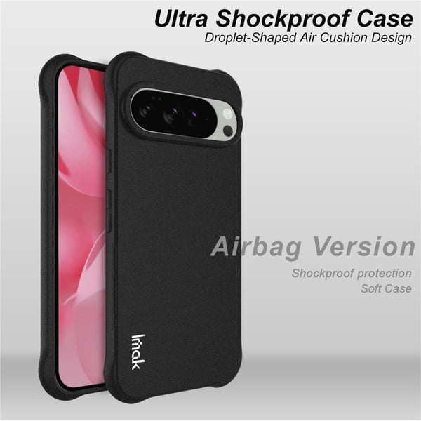 IMAK For Google Pixel 10 / 10 Pro Deksel TPU-telefonbeskyttelse Airbag-støtsikker Matte Black