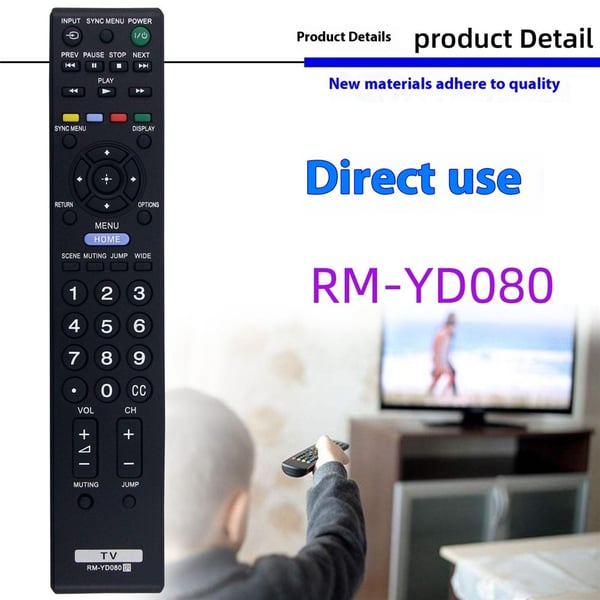 Udskiftning af fjernbetjening til RM-YD080 til Sony TV