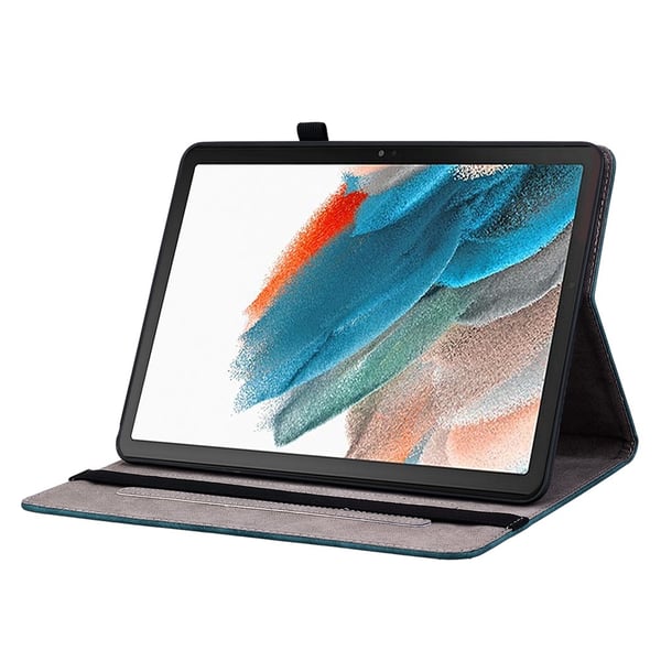 Til Samsung Galaxy Tab A11+ Deksel Med Roseblomst Preging - Blå