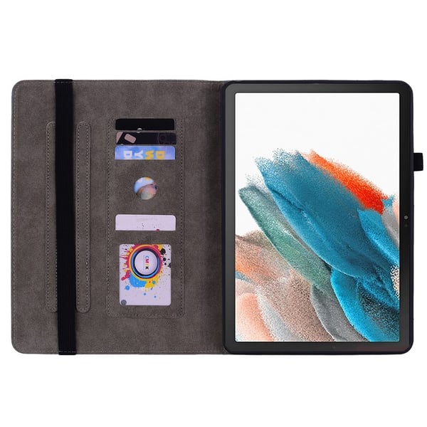 Til Samsung Galaxy Tab A11 Deksel Med Roseblomst Preging - Lilla