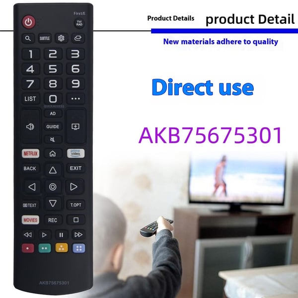 TV fjernkontroll Erstatning for AKB75675301 For LG TV