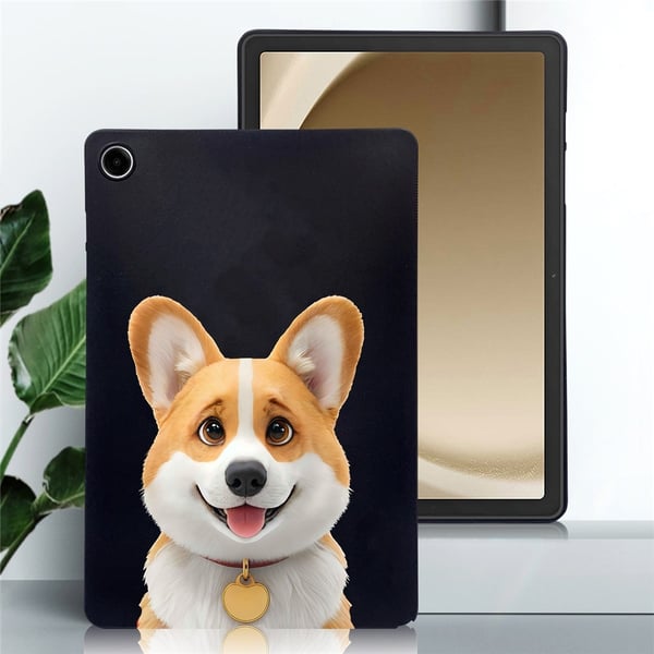 For Samsung Galaxy Tab A11+ Etui Mønstertrykk Slankt TPU Beskyttende Nettbrettetui Corgi