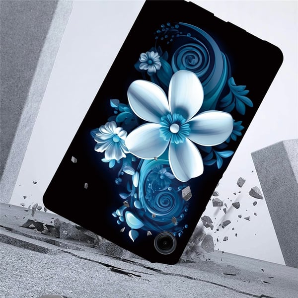 For Samsung Galaxy Tab A11 / A9 Etui Mønstertrykk Slankt TPU Beskyttende Nettbrettetui Orchid