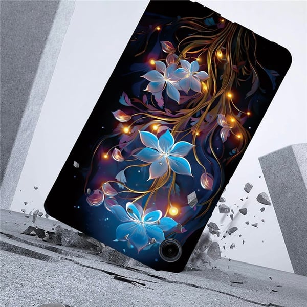 For Samsung Galaxy Tab A11 / A9 Etui Mønstertrykk Slankt TPU Beskyttende Nettbrettetui Lantern