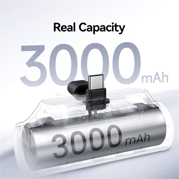 USAMS Mini Powerbank 3000mAh USB-C bærbar lader nødlader
