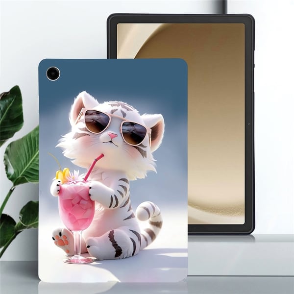 For Samsung Galaxy Tab A11+ Etui Mønstertrykk Slankt TPU Beskyttende Nettbrettetui Tiger