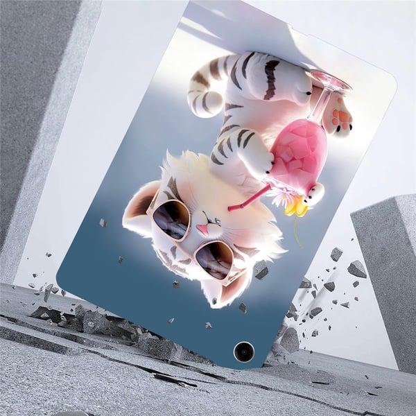 For Samsung Galaxy Tab A11+ Etui Mønstertrykk Slankt TPU Beskyttende Nettbrettetui Tiger