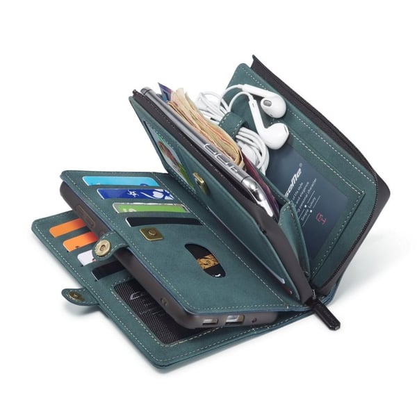 CASEME Samsung Galaxy S20 Plus Retro Lær Lommebok - deksel - Grønn