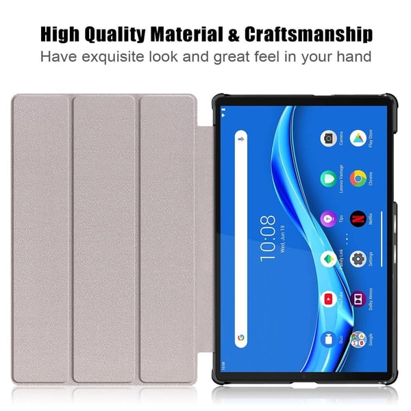 Tri - fold Deksel til Lenovo Tab M10 Plus FHD - Svart