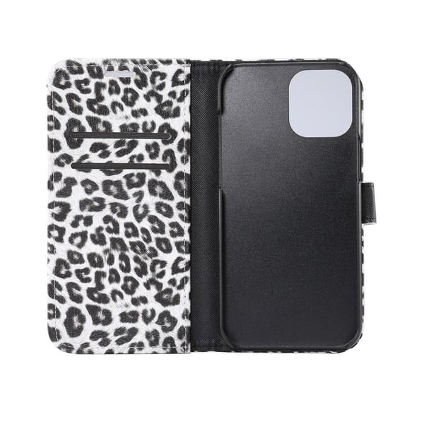 Leopardikuvioinen lompakkokansi iPhone 12/12 Prolle