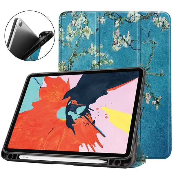 Apple iPad Air (2020) (2022) Trippeldeksel med smal passform - Tre med blomster