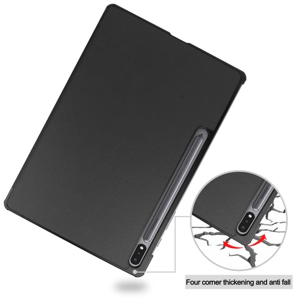 Slim Fit Dekseldeksel til Samsung Galaxy Tab S7 Plus - Svart