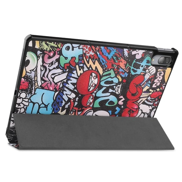Trefoldet stativdæksel til Lenovo Tab P11 Pro TB - J706F - Graffiti