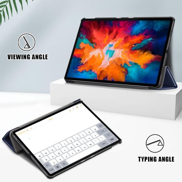 Tri - fold Veske til Lenovo Tab P11 Pro TB - J706F - Blå
