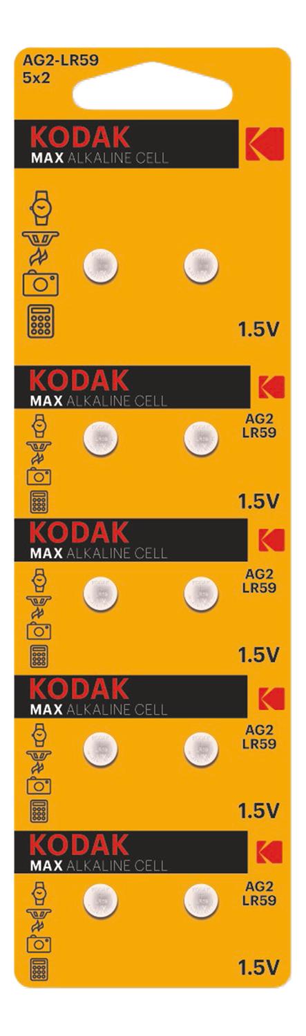 Kodak MAX AG2 / LR59 Micro alkaliske knapcellebatterier