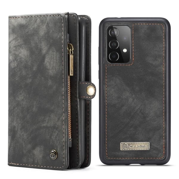 CASEME Samsung Galaxy A52/A52s Retro Lommebok - deksel - Grå