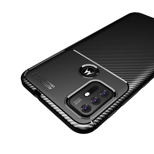 Motorola Moto G30 Karbonfiber Teksturdeksel - Svart
