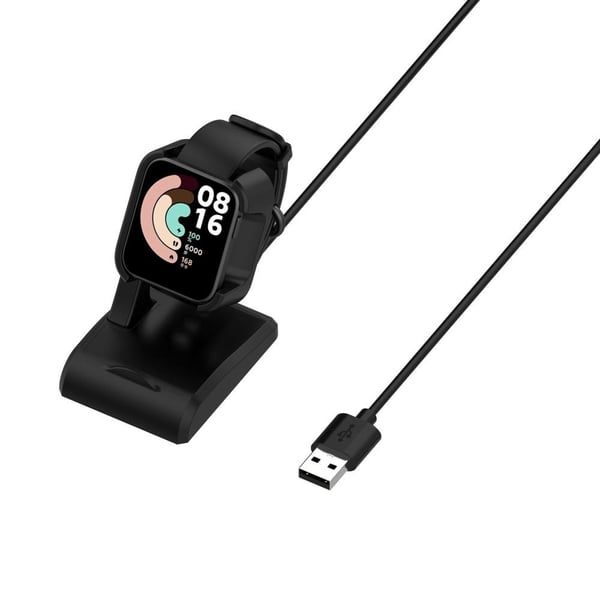 Xiaomi Mi Watch Lite/Redmi Watch 1m USB - opladningskabelholder - sort