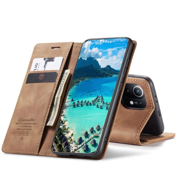 CASEME Lommebok - deksel Xiaomi Mi 11 - Brun