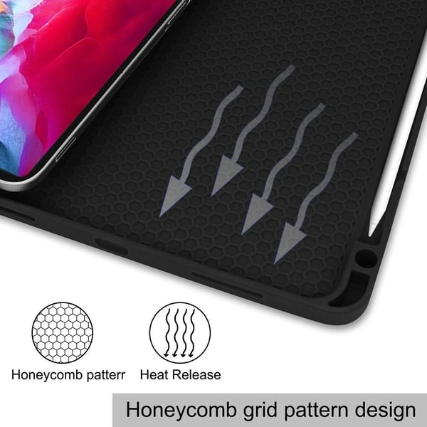 Til iPad Pro 11 2021 Trifoldet Stand Tabletetui Cover - Sort
