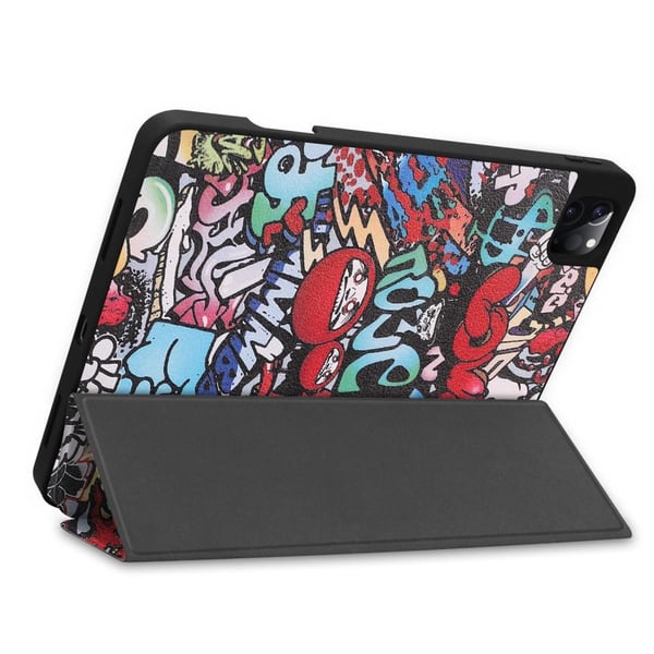 iPad Pro 11 2021 kolminkertainen jalustan tablettikotelo - Graffiti