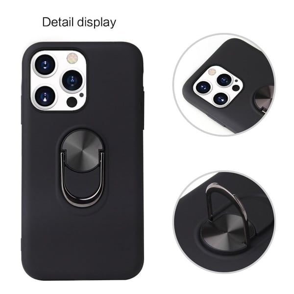 iPhone 13 Pro Hybrid Deksel Med Fingerring - Svart