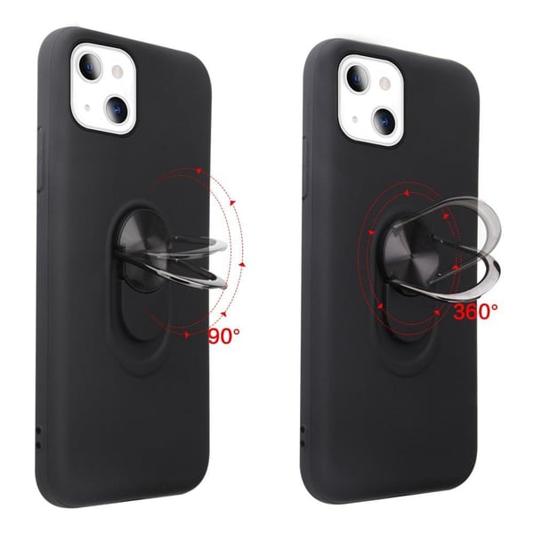 iPhone 13 Mini Hybrid Deksel Med Fingerring - Mørkeblå