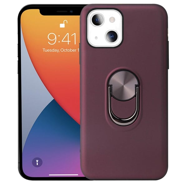iPhone 13 Mini sormus TPU-hybridikotelo jalustalla