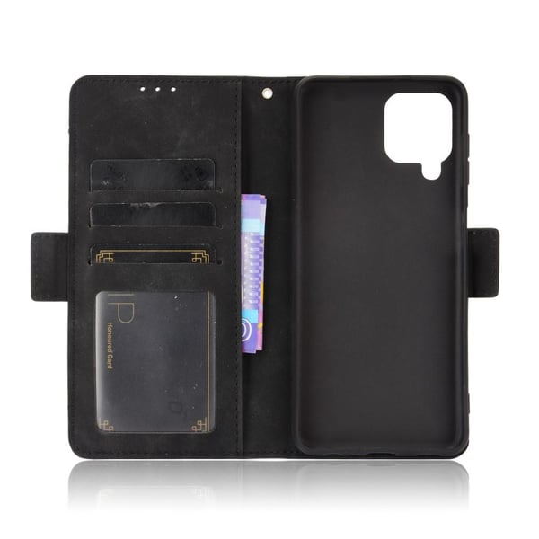 Wallet Stand Flip Phone Case til Samsung Galaxy A22 4G - Sort