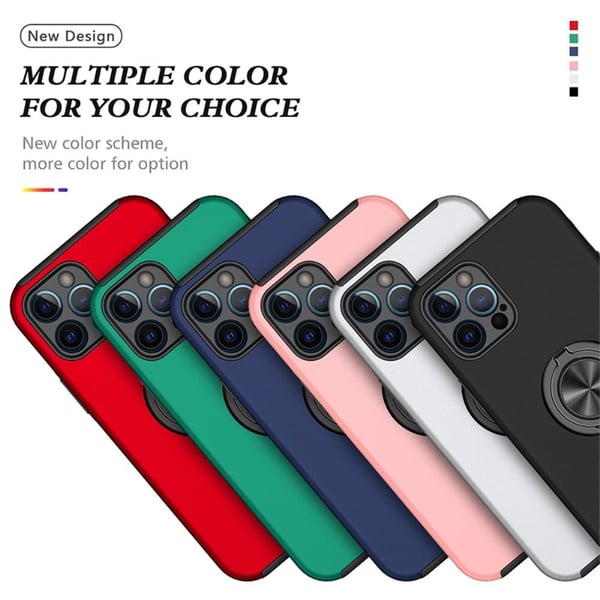 iPhone 13 Pro Max Fingerring Kickstand Hybrid Taske - Sort
