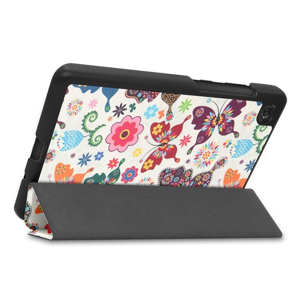 Mønster Tri-fold Stand Cover Lenovo Tab M7 (3. generation) - Sommerfugle
