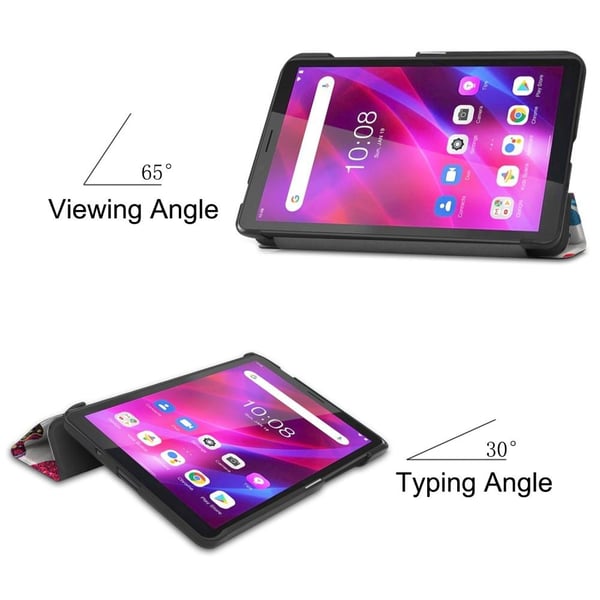 Mønster Tri-fold Stand Cover Lenovo Tab M7 (3. generation) - Sommerfugle