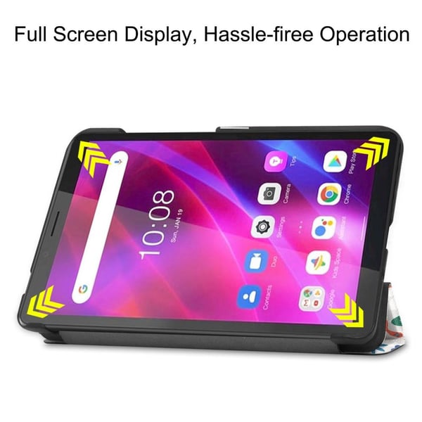 Mønster Tri-fold Stand Cover Lenovo Tab M7 (3. generation) - Sommerfugle
