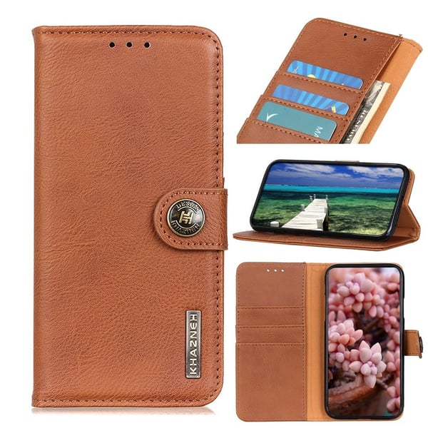 Xiaomi Redmi 10 KHAZNEH Lommebok - deksel - Brun