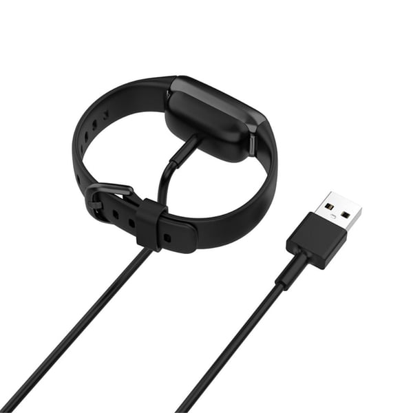 Fitbit Luxe/Charge 5 1m USB Opladningskabelholder - Sort