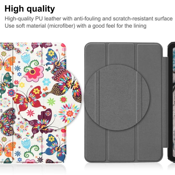 Tabletstativ Slim Fit Cover til Nokia T20 - Sommerfugle