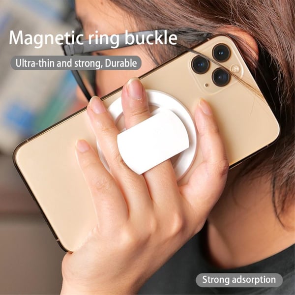 Magnetisk Biltelefonholder Selvklæbende Lazy Grip - Sort