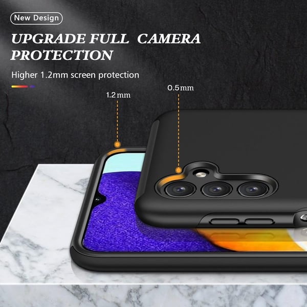 Samsung Galaxy A13/A04s 4G Deksel med Fingerring og Innebygd Plate - Svart
