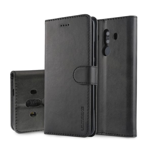 Huawei Mate 10 Pro Lompakkoteline Korttipaikoilla - Musta
