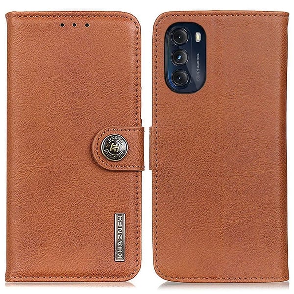 KHAZNEH Motorola Moto G 5G 2022 Lommebok - deksel - Brun