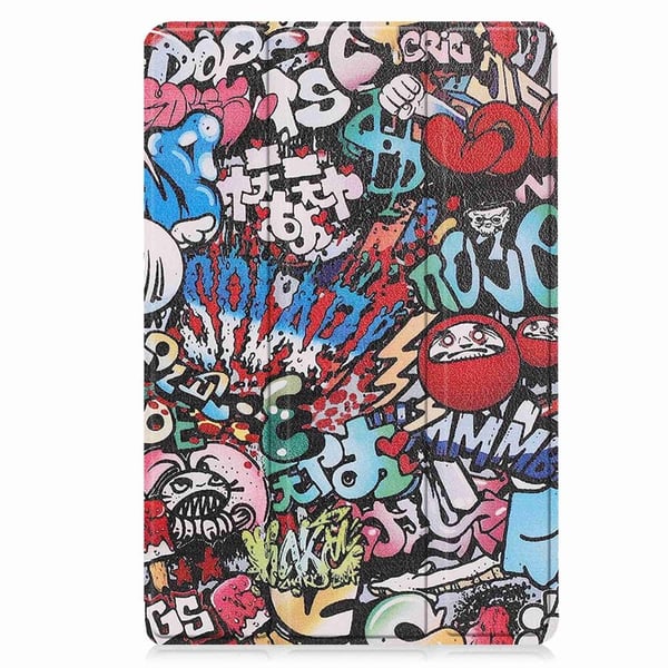 Til Lenovo Tab M10 (Gen 3) Trifoldet Stativdæksel - Graffiti