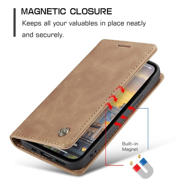CASEME Lommebok - deksel iPhone 14 Pro Max - Lysebrun