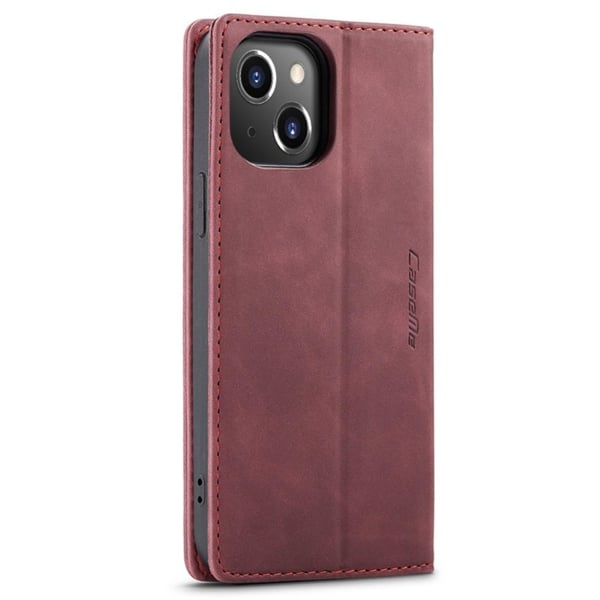 CASEME Retro Lompakkokotelo iPhone 14 Plus - Punainen