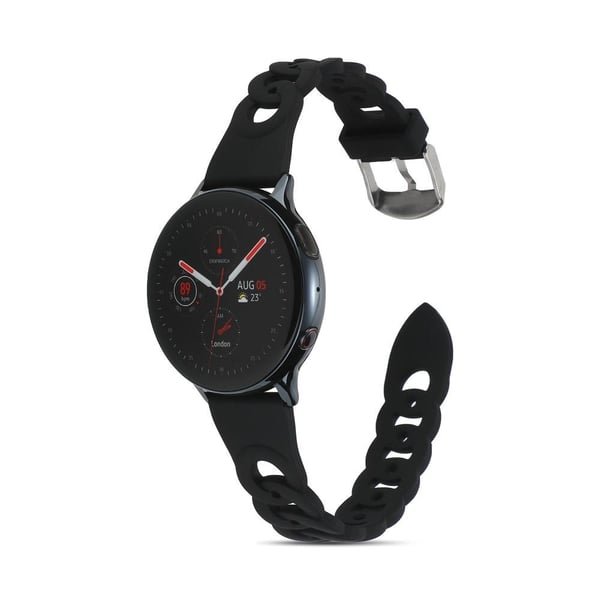 Samsung Galaxy Watch5 40mm / 44mm / Watch5 Pro 45mm Silikon Rem - Svart