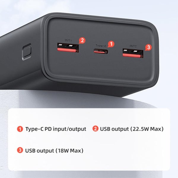 USAMS Powerbank 30000mAh hurtiglading 65w PD