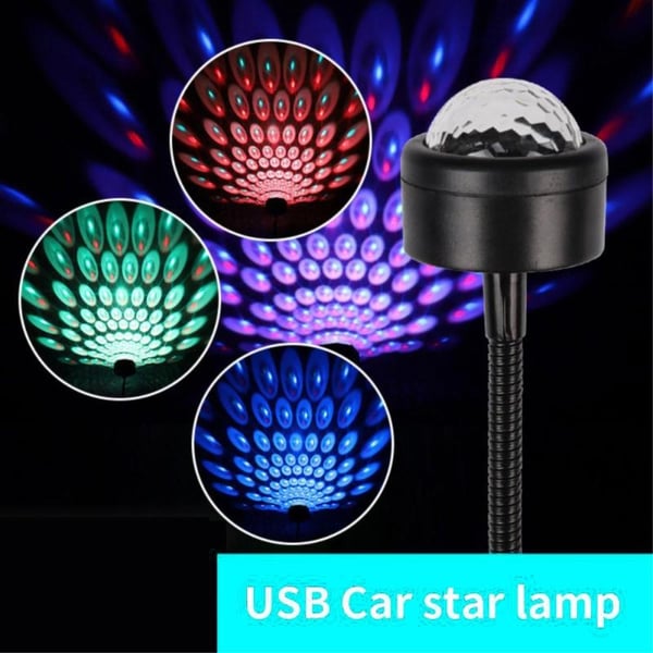 USB - lampe Takprojektor til bilsoverom DiscoBall romantisk dekor