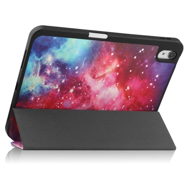 Apple iPad 10.9 2022 Trippeldeksel med smal passform Pennholder - Galaxy