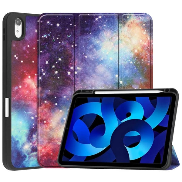Trifoldet stativetui til iPad 10.9 (2022) Tabletcover Penholder - Galaxy