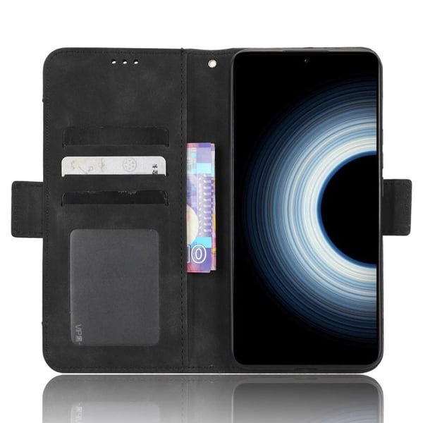 Wallet Stand Flip Phone Case til Xiaomi 12T Pro/12T - Sort