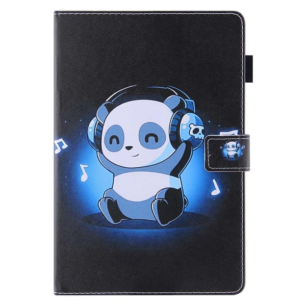 iPad 10.9 (2022) - tablettikotelon kansi taitettava jalusta - Panda/Musiikki